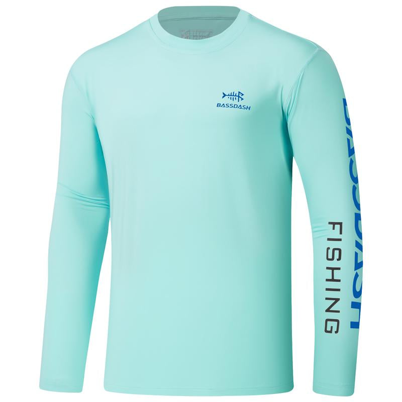 BASSDASH Men’S UPF 50+ Sun Protection Long Sleeve Shirts Quick Dry Performance SPF UV Shirt for Outdoors Fishing Hiking FS31M
