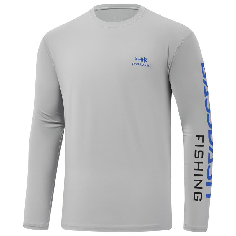 BASSDASH Men’S UPF 50+ Sun Protection Long Sleeve Shirts Quick Dry Performance SPF UV Shirt for Outdoors Fishing Hiking FS31M
