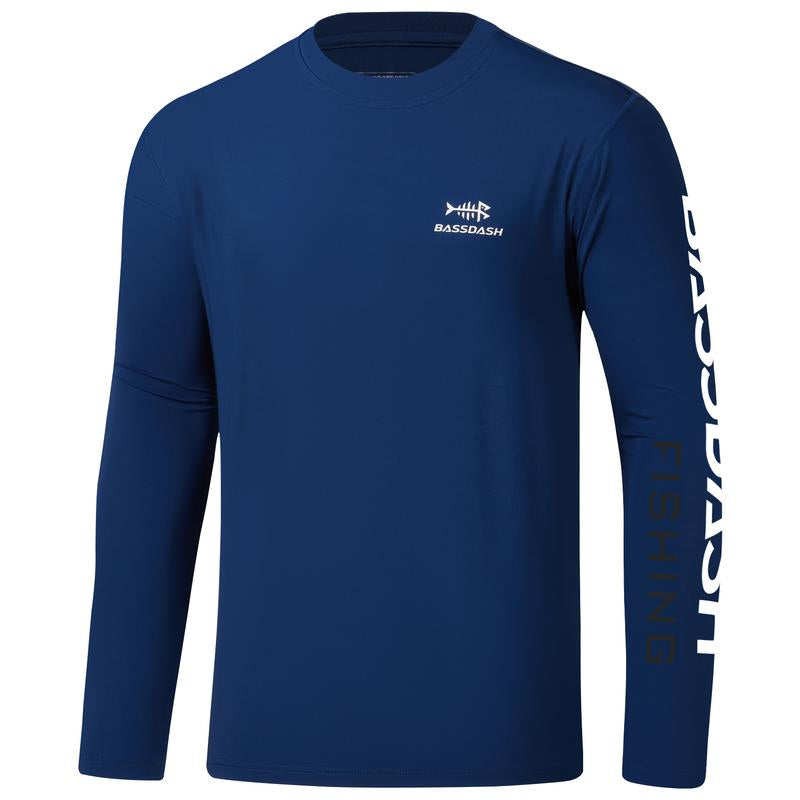 BASSDASH Men’S UPF 50+ Sun Protection Long Sleeve Shirts Quick Dry Performance SPF UV Shirt for Outdoors Fishing Hiking FS31M