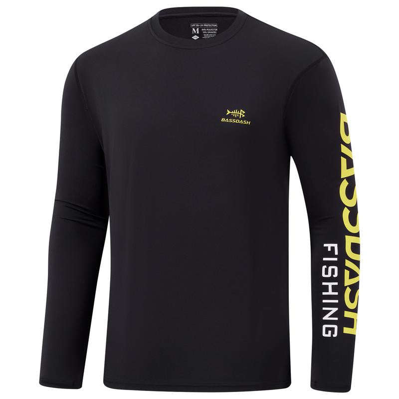 BASSDASH Men’S UPF 50+ Sun Protection Long Sleeve Shirts Quick Dry Performance SPF UV Shirt for Outdoors Fishing Hiking FS31M