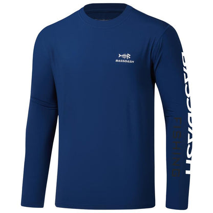 BASSDASH Men’S UPF 50+ Sun Protection Long Sleeve Shirts Quick Dry Performance SPF UV Shirt for Outdoors Fishing Hiking FS31M